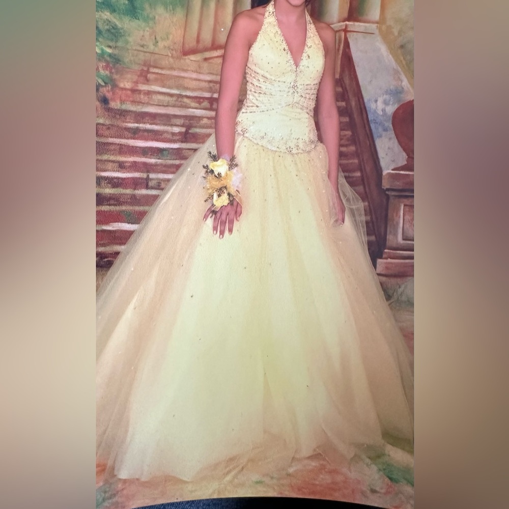Mori Lee Yellow Prom Dress